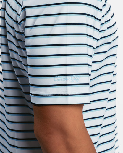Club Stripe Polo - White