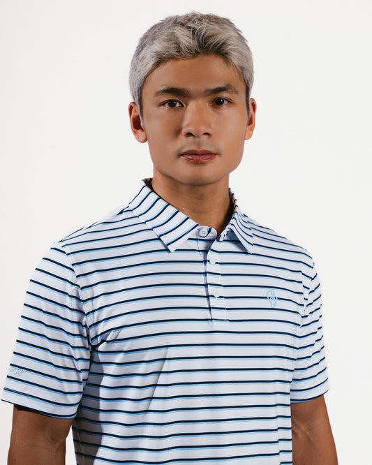 Club Stripe Polo - White