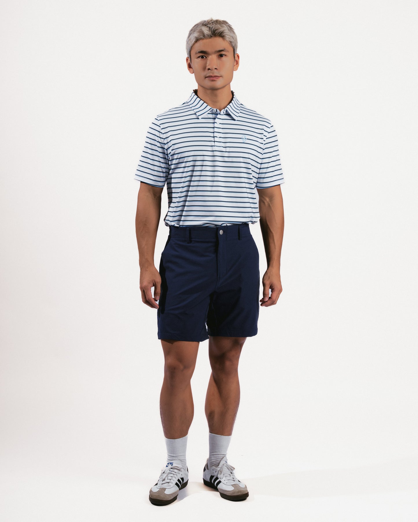 Club Stripe Polo - White